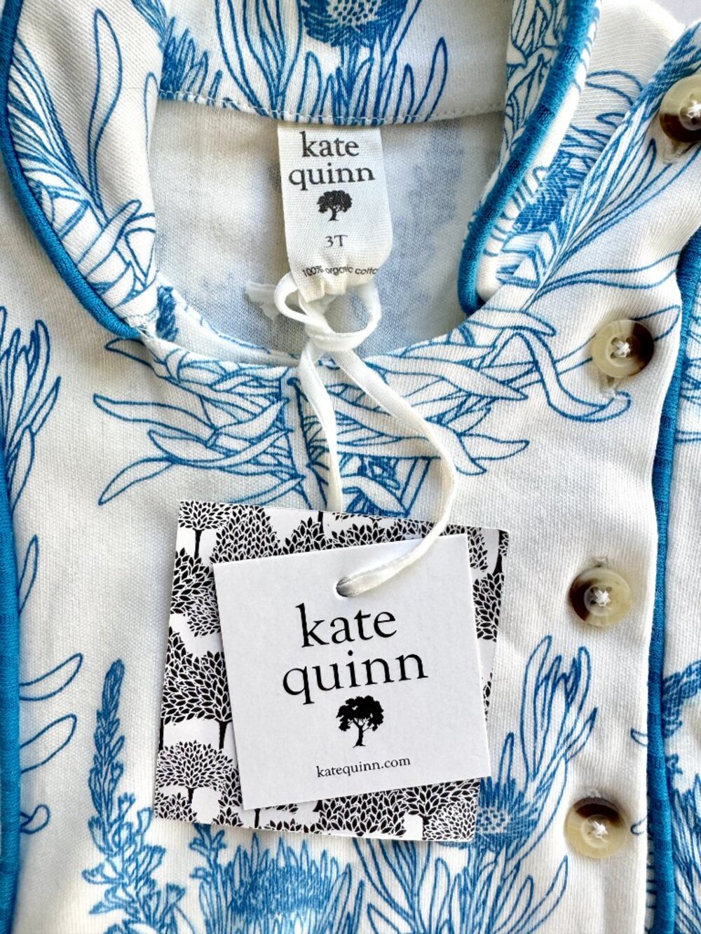 NWT Kate Quinn Organic Cotton Botanical Dress 3T - Picture 4 of 6